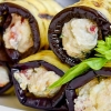 Рулеты из баклажан с мягким сыром
